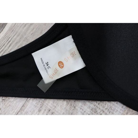 Shade & Shore Black‎ Light Lift Twist Bikini Swim Top 34C Beach Bombshell - Picture 5 of 8
